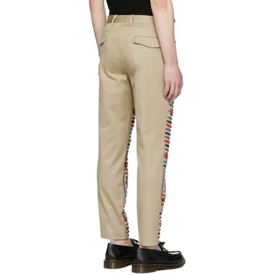 Shop Ports 1961 Beige Embroidered Trousers In 002.multi