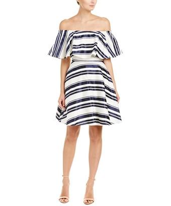 belle badgley mischka white dress