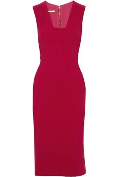 Shop Antonio Berardi Crepe Dress In Crimson