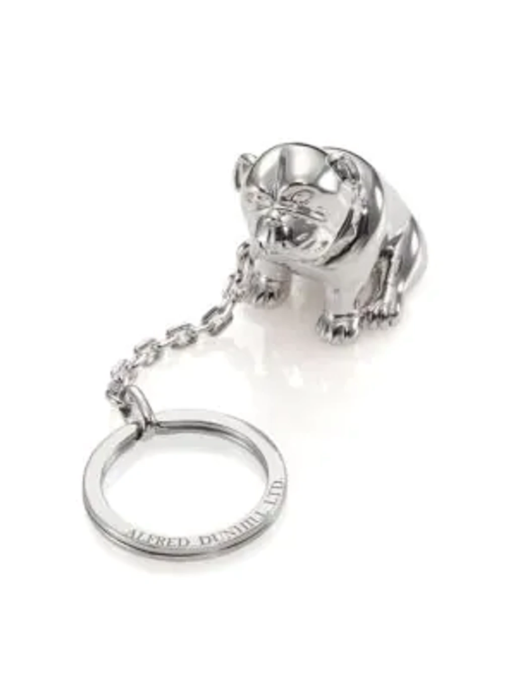 Dunhill Bulldog Key Ring In Silver ModeSens