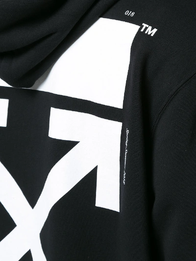 Shop Off-white Patch Zipped Hoodie