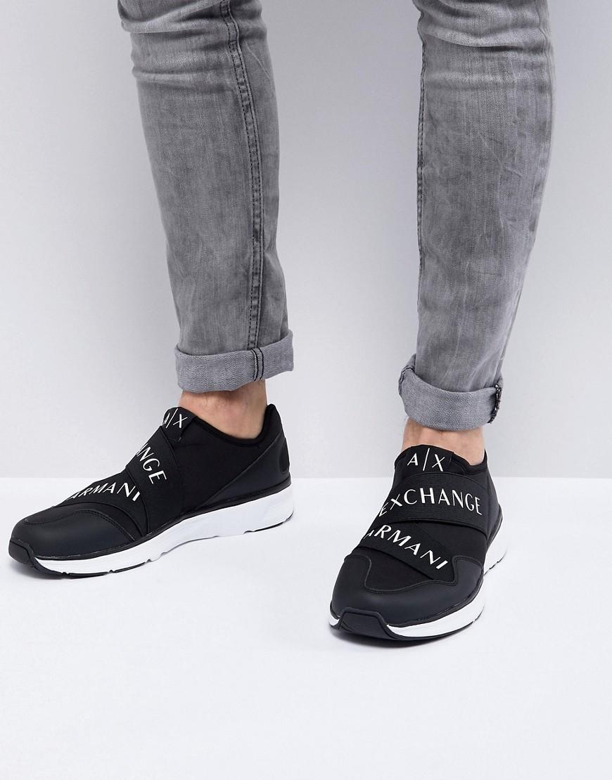 armani exchange sneakers black