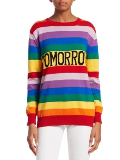 Shop Alberta Ferretti Rainbow Tomorrow Sweater In Multi