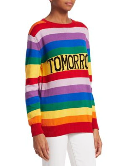 Shop Alberta Ferretti Rainbow Tomorrow Jumper In Multi