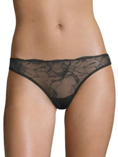 Shop Calvin Klein Classic Lace Thong In Black
