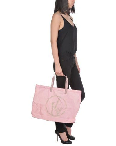 Shop Armani Jeans Handbag In Light Pink