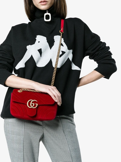 Shop Gucci Gg Marmont Mini-tasche In Red