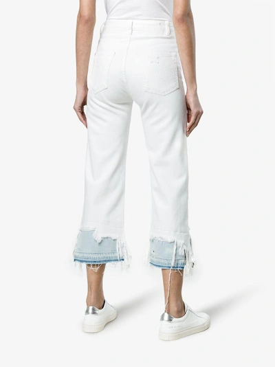 Shop R13 Camille High Waist Cropped Jeans In White