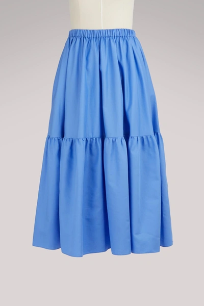 Shop Stella Mccartney Tanya Skirt In 4960 - Chambray Blue