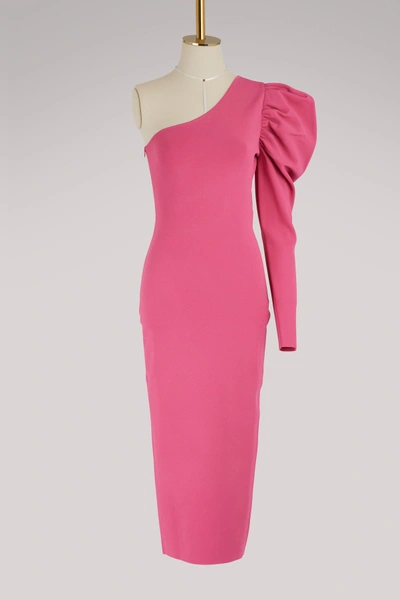 Shop Stella Mccartney Asymmetrical Dress In 5660 - Bright Pink