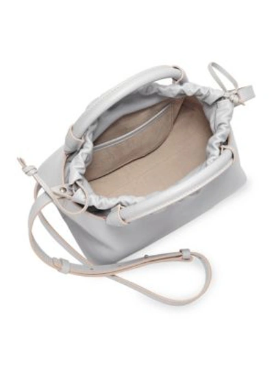 Shop Carolina Santo Domingo Sirena Crossbody Leather Handbag In White