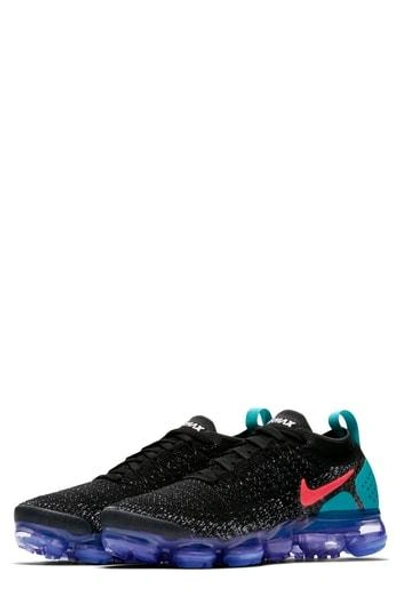 Shop Nike Air Vapormax Flyknit 2 Running Shoe In Black/ Punch/ White/ Cactus