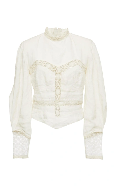 Shop Isabel Marant Lyneth Top In White