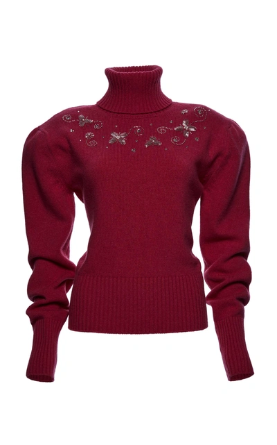 Shop Magda Butrym Holley Turtleneck Sweater In Pink
