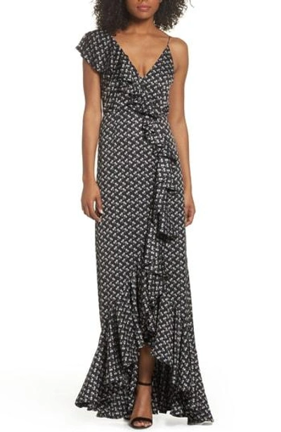 Shop Jill Jill Stuart One-shoulder Ruffle Gown In Kiera Print