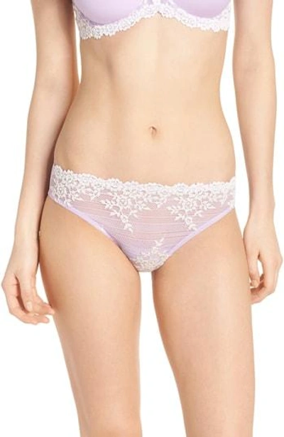 Shop Wacoal 'embrace' Lace Bikini In Lavender