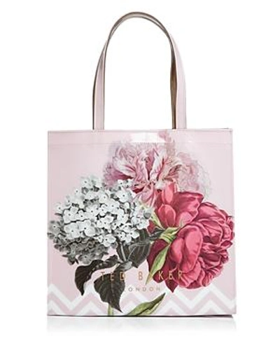 Shop Ted Baker Emelcon Palace Gardens Icon Tote In Dusky Pink/rose Gold