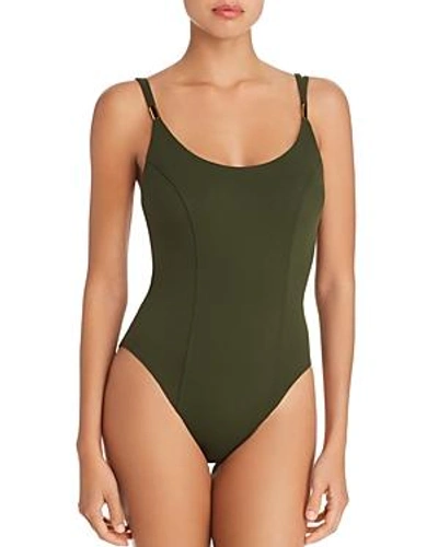 Shop Amoressa Color My World Diana One Piece Swimsuit In Olive