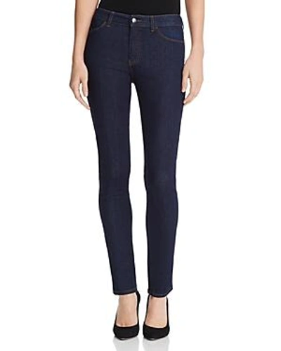 Shop Emporio Armani Cropped Skinny Jeans In Blue Denim
