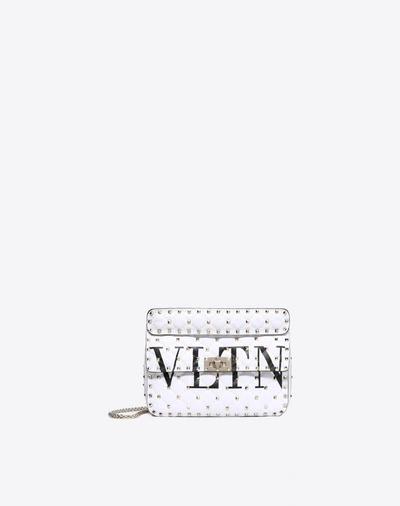 Shop Valentino Garavani Medium Rockstud Spike.it Vltn Bag In White