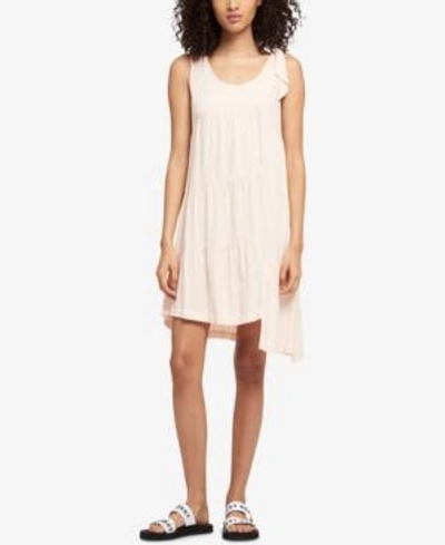 Shop Dkny Asymmetrical Shift Dress, Created For Macy's In Blush