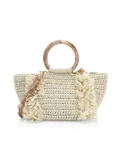 Shop Carolina Santo Domingo Corallina Ring Tote In Ivory