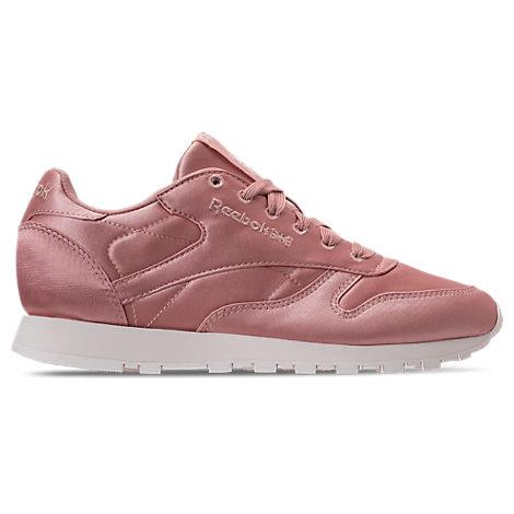 Reebok Women's Classic Leather Satin Casual Shoes, Pink | ModeSens
