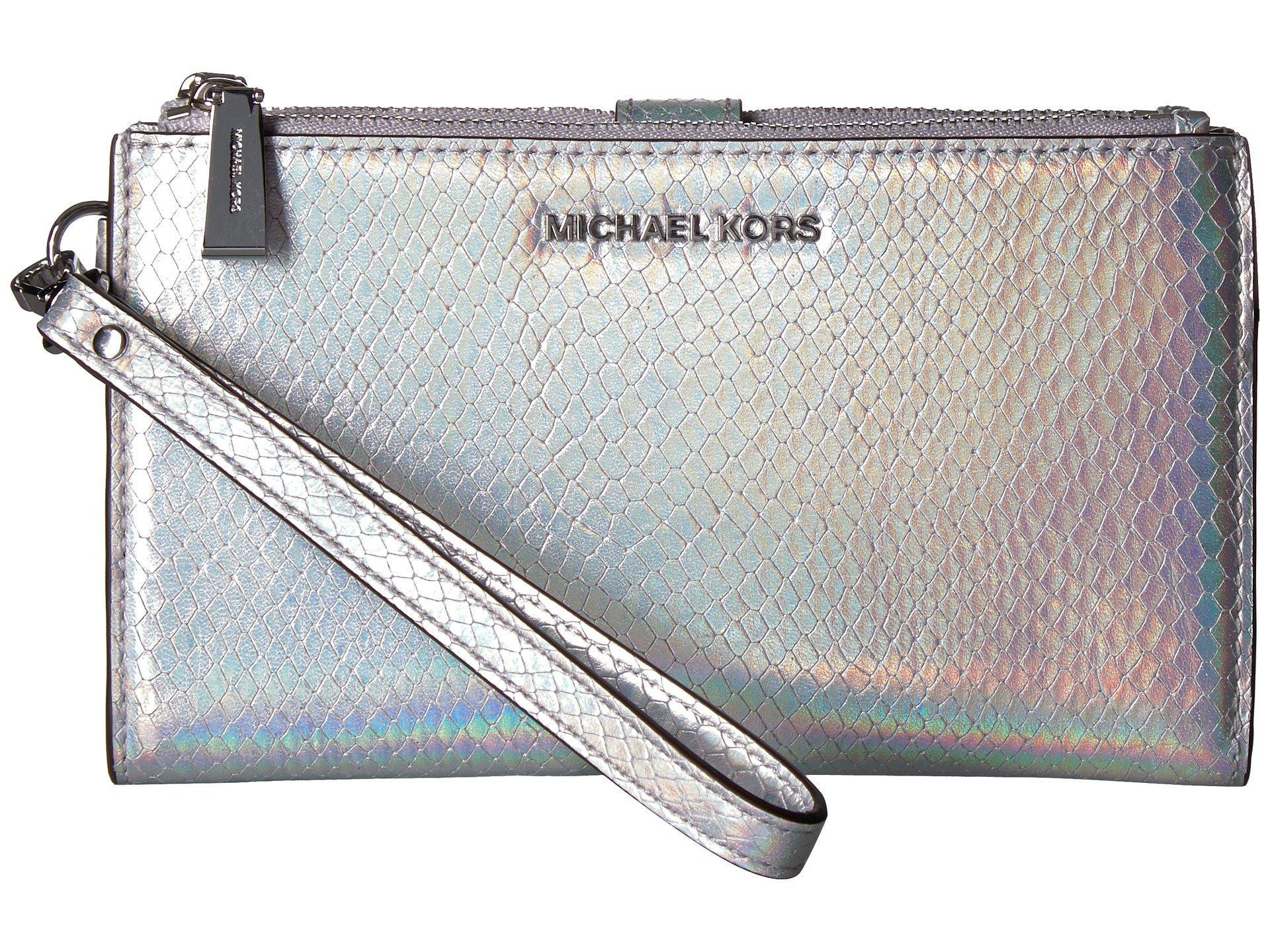 michael kors silver wristlet