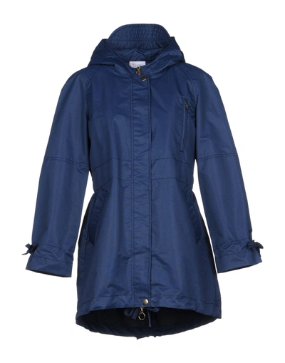 Shop Red Valentino Full-length Jacket In Slate Blue