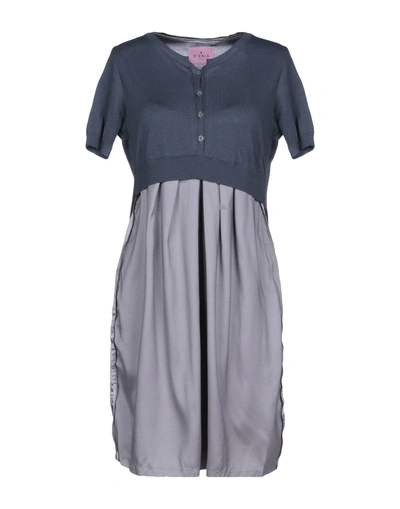 Shop D'enia Short Dress In Grey