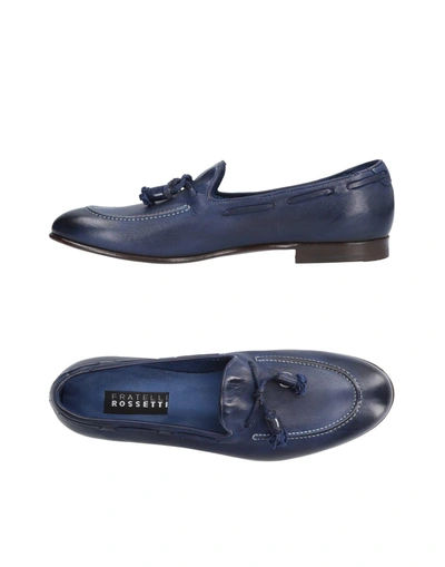 Shop Fratelli Rossetti Loafers In Dark Blue