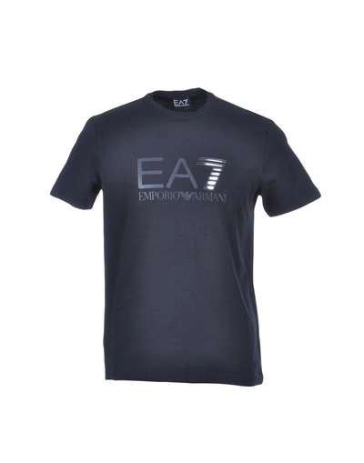 Shop Ea7 T-shirt In Dark Blue