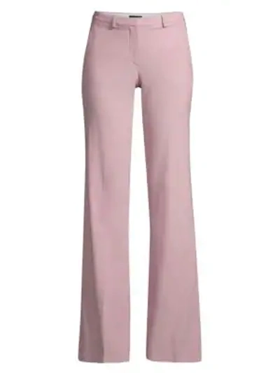 Shop Theory Demitria Wool Flare Pants In Dusty Lilac
