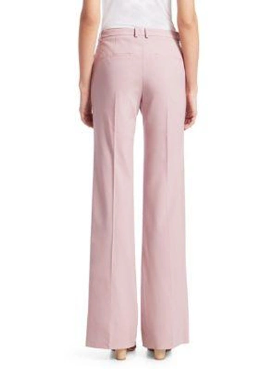 Shop Theory Demitria Wool Flare Pants In Dusty Lilac