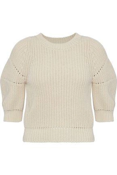 Shop 3.1 Phillip Lim Woman Ribbed Stretch-cotton Sweater Ecru