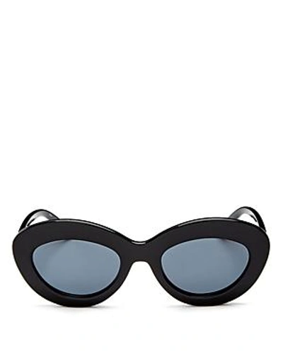 Shop Le Specs Women's Fluxus Round Sunglasses, 49mm In Black/smoke