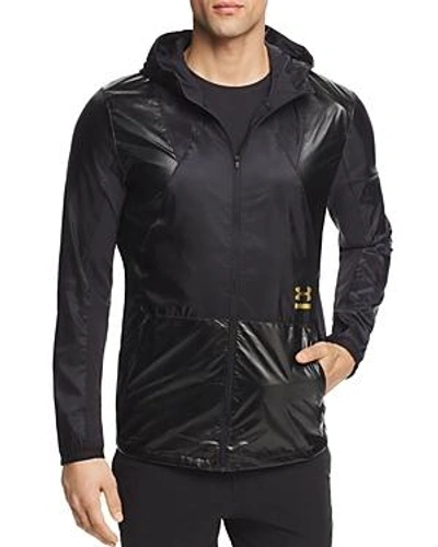 Shop Under Armour Perpetual Hooded Zip Jacket In Black