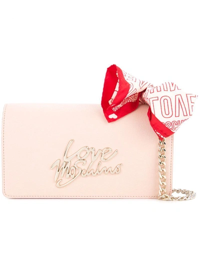 Shop Love Moschino Bandana-detail Crossbody Bag In Pink & Purple