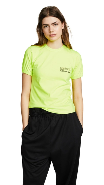 Shop Misbhv Ibiza Fitted Tee In Neon Green