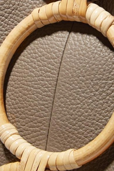 Shop Carolina Santo Domingo Petra Mini Textured-leather Tote In Neutral