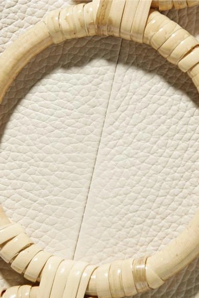 Shop Carolina Santo Domingo Petra Mini Textured-leather Tote In Ivory