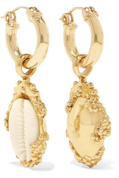 Shop Ellery Rosalind Gold-plated, Resin And Shell Earrings