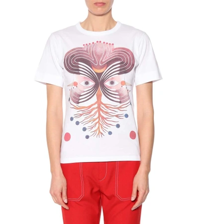 Shop Chloé Printed Cotton T-shirt In White