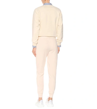 Shop Atm Anthony Thomas Melillo French Terry Cotton Trackpants In Beige
