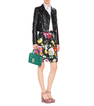 Shop Dolce & Gabbana Floral Jacquard Miniskirt In Multicoloured
