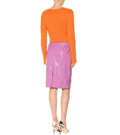 Shop Sies Marjan Cyndi Pencil Skirt In Purple