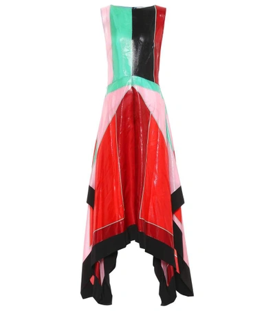 Shop Diane Von Furstenberg Metallic Silk Midi Dress In Multicoloured