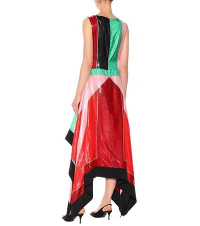 Shop Diane Von Furstenberg Metallic Silk Midi Dress In Multicoloured