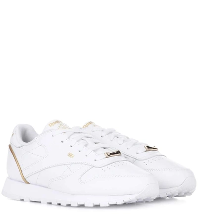 Shop Reebok Classic Leather Sneakers In White