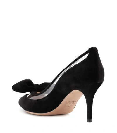 Shop Valentino Velvet Pumps In Black